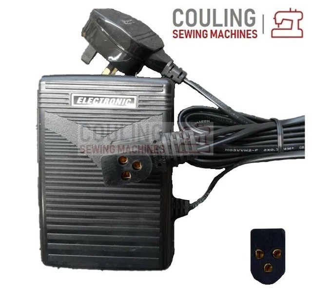 SEWING MACHINE FOOT Control Pedal Fits Singer 3 Pin D Plug Shape