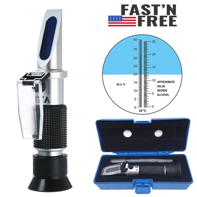 HANDHELD REFRACTOMETER FOR Alcohol&Sugar Concentration Measurement With