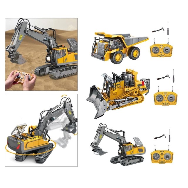 ENGINEERING VEHICLES TOY Remote Control Car Model Heavy for Boys Kids £