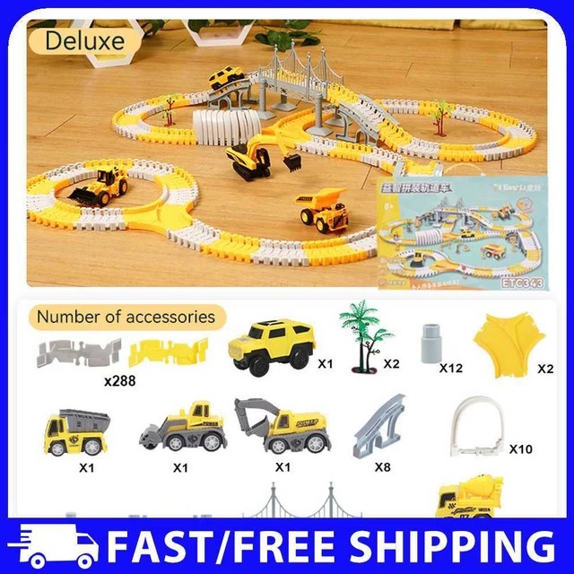 DIY RACING CARS Interactive Toys Changeable Track with Screwdriver Kits