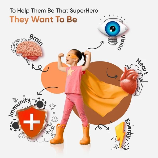 MULTIVITAMIN FOR KIDS 120 Natural Raspberry & Orange Flavour Chewable