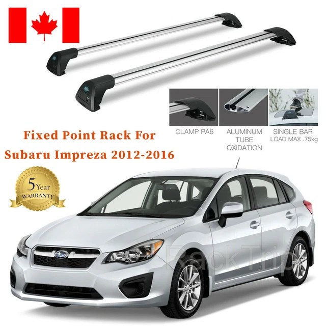 AERODYNAMIC LOCKABLE FIXED Mounting Points Roof Rack Subaru Impreza