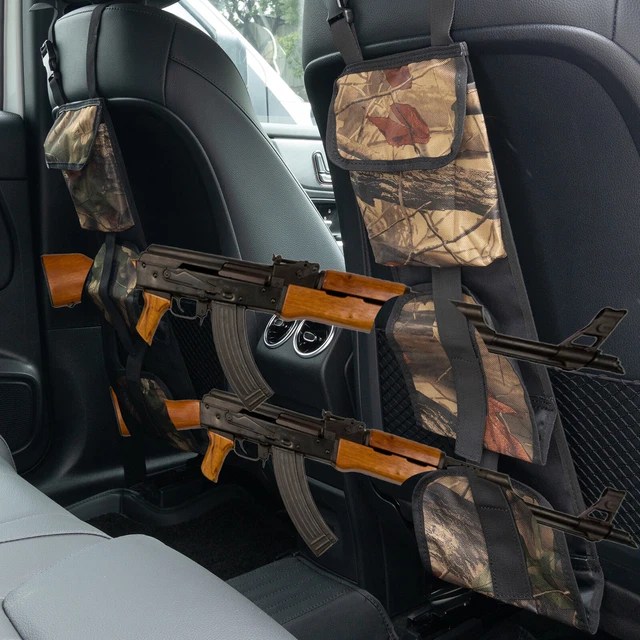 CAR BACK SEAT Gun Rack Rifle Shotgun Storage Organizer Hunting SUV