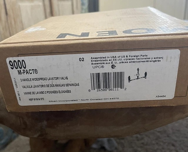 MOEN LAVATORY ROUGHIN Valve with Drain Assembly 9000 MPACT 39.00