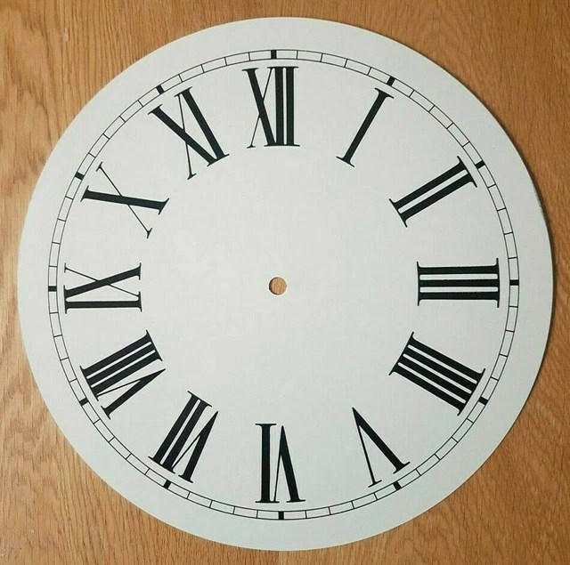NEW 12 Inch Clock Dial Face Off White Antique Finish 305mm Roman