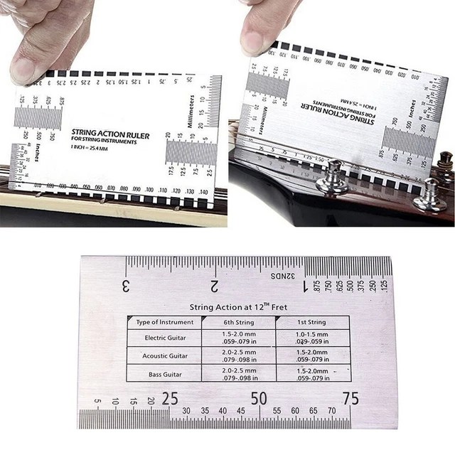 GUIDE SETUP HEIGHT Measurement Measuring Luthier Caliper String Gauge