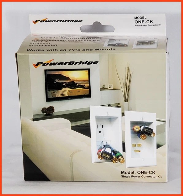 POWERBRIDGE ONECK RECESSED InWall Cable Management System for Wall