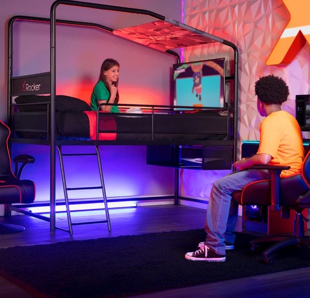 X ROCKER CONTRA Gaming Mid Sleeper with TV Mount (4 Ways to Build) Kids