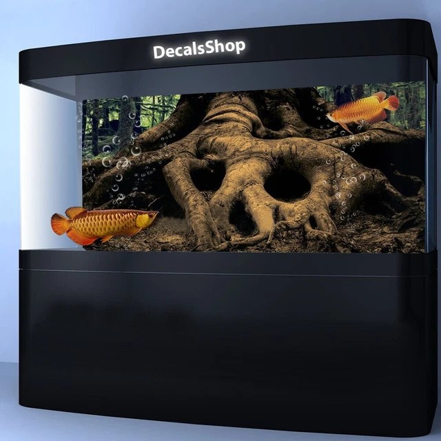 TREE ROOT HD PVC Aquarium Background 3D Fish Tank Backdrop Decor