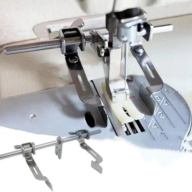 SEAM GUIDE PRESSER Foot Double Guide Stitch Ruler Sewing Machine EUR 4