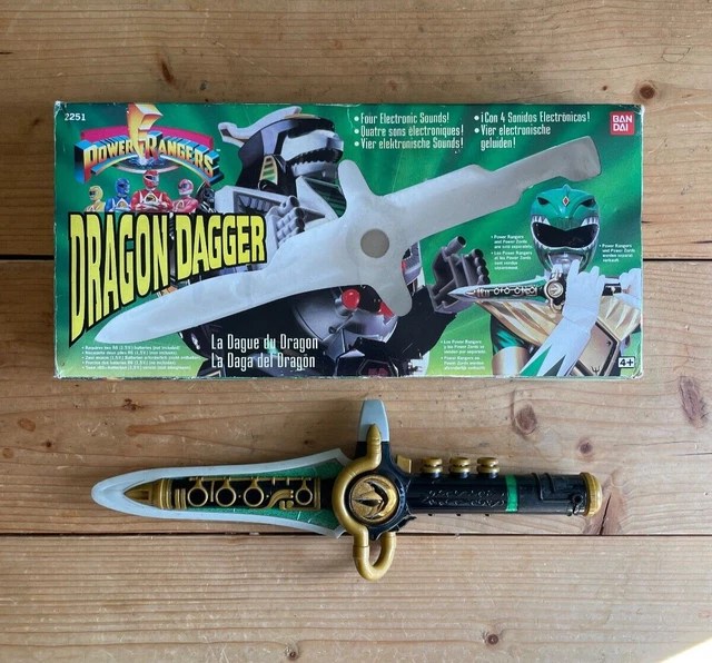 POWER RANGERS GREEN Ranger Dragon Dagger Flute Toy 1993 tested