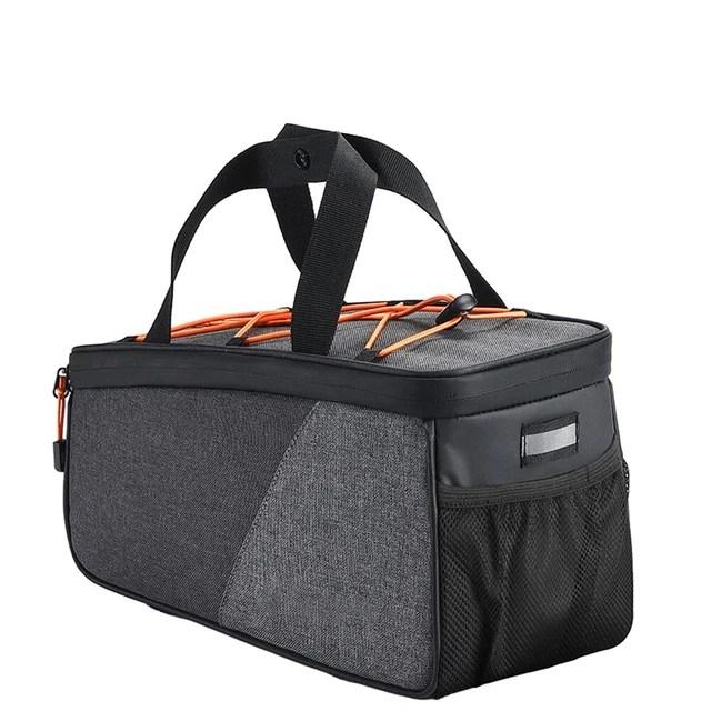 BICYCLE REAR RACK Bag 6L PVC Carrier Tail Bag With String Bag Storage