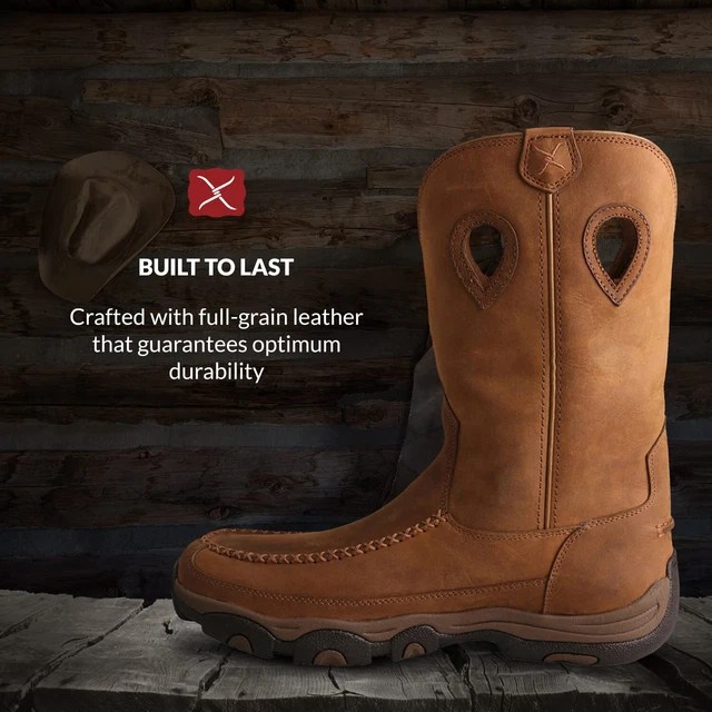 TWISTED X MEN’S 11" Comp Toe Boot PullOn Cowboy Boots Made with