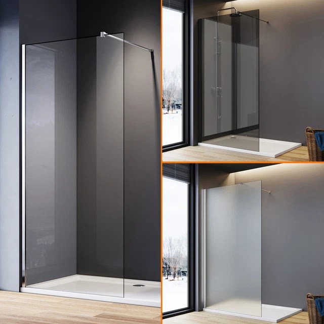 WET ROOM SHOWER Screen Walk In Enclosure Panel 8mm Easy Clean Glass