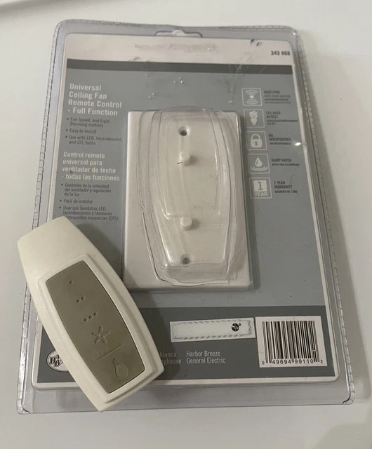 HAMPTON BAY HUNTER Universal Ceiling Fan Remote Control 343 668 brand new 28.00 PicClick