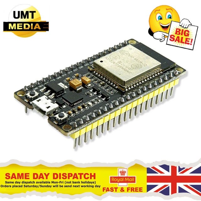 ESP32 DEVELOPMENT BOARD BLUETOOTH WIFI ESPWROOM32 Arduino Raspberry