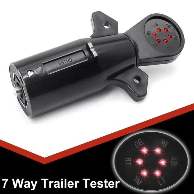 7WAY RV BLADE Trailer Light Wiring Tester Hitch LED 7PinConnector