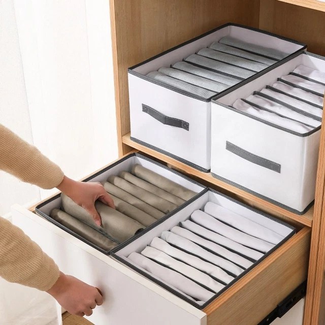 MESH SPACE SAVE Storage Box Separation Box Pants Drawer Divider Clothes