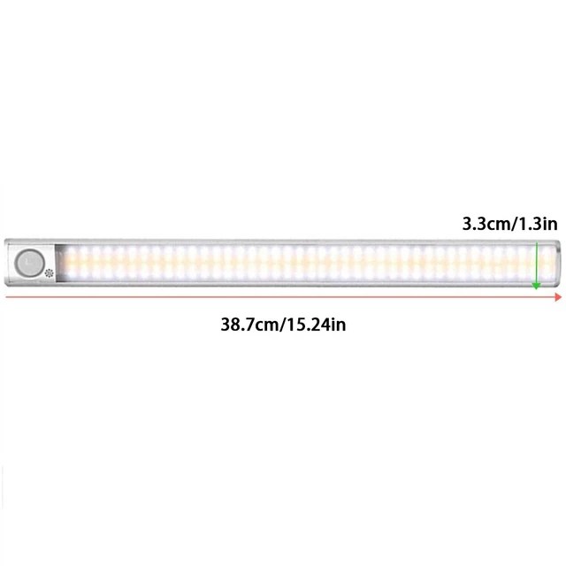 160 LED MOTION Sensor Light Kitchen Under Closet Lamp USB