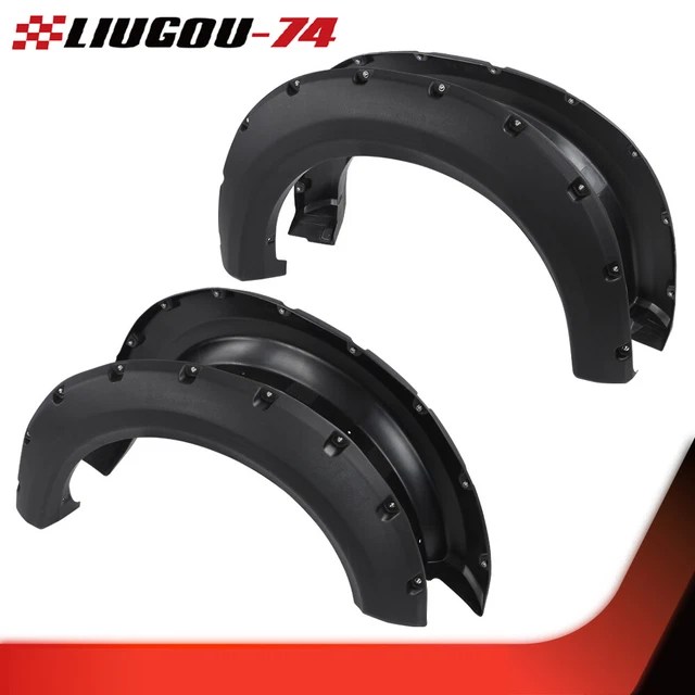 4PCS POCKET RIVET Style Fender Flares Wheel Cover Fit For 20092014