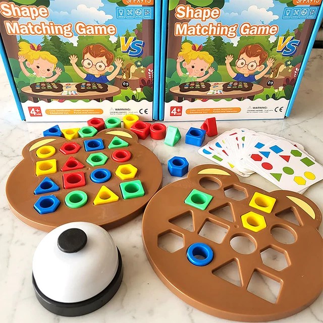 SHAPE COLOR GEOMETRIC Matching Game Kids Color Sensory Educational Toys