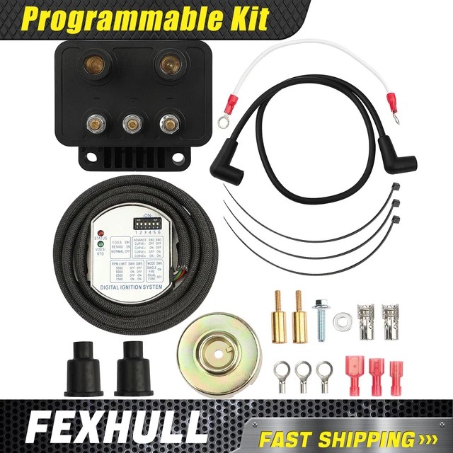 SINGLE FIRE PROGRAMMABLE Ignition Coil Kit 53660 For EVO Big Twin XL