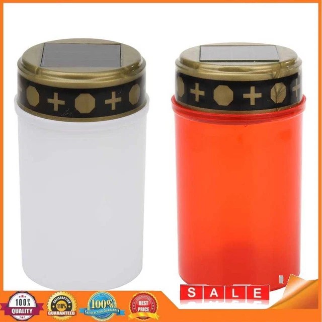 SOLAR LED DECORATIVE Tea Light Energy Saving Durable Cemetery Ritual