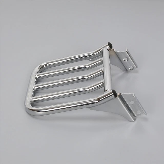 CHROME SISSY BAR Backrest Luggage Rack Rear Carrier For Harley Dyna