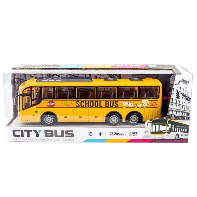BUS ELECTRIC REMOTE Control Car with Light Tour Bus School City Model