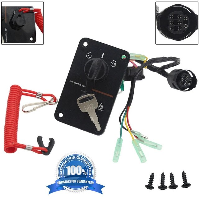 OUTBOARD SINGLE ENGINE Key Switch Assembly Panel for Yamaha 70482570