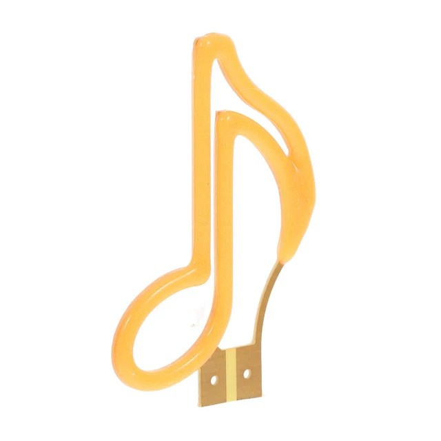 MUSIC NOTE LED Neon Sign Vintage Wall Decor Warm Yellow Light Music
