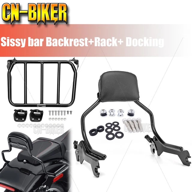 SISSY BAR CHOP Backrest Rack Docking For 20182023 Harley Fat Boy