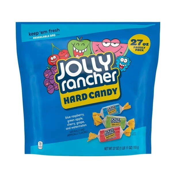 JOLLY RANCHER, ASSORTED Fruit Flavored Hard Candy, Individually Wrapped
