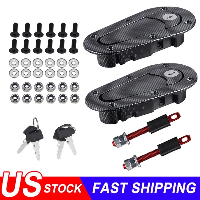 QUICK RELEASE HOOD Pin Locking Latch Kit Carbon Fiber Universal Fit