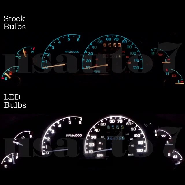 DASH INSTRUMENT CLUSTER Gauges WHITE LED LIGHT KIT Fits 9503 Ford