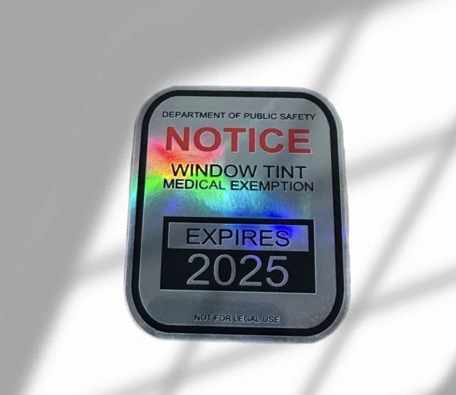 WINDOW TINT PERMIT Exemption Sticker / Decal JDM Muscle Euro Trucks 9.