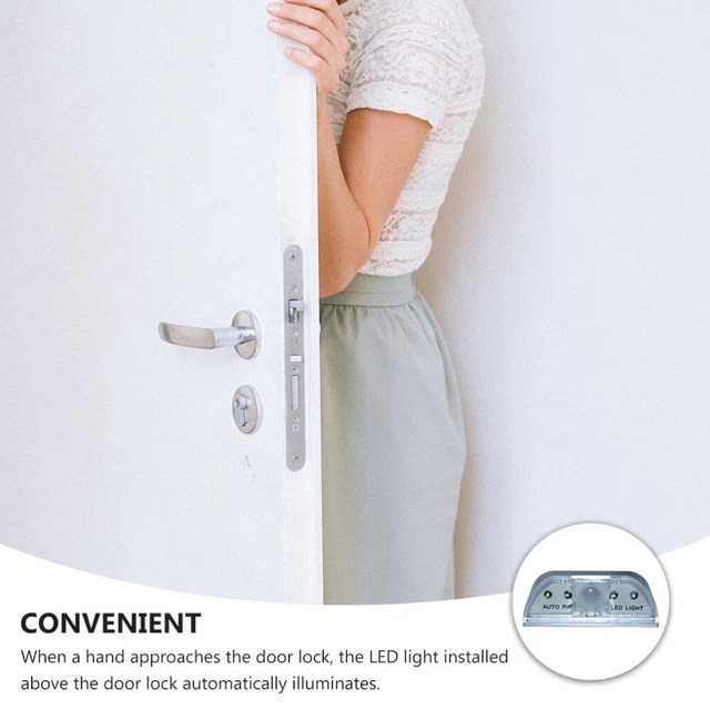 PIR SENSOR LAMP Front Door Keyhole Light LED Puck Light Wireless Door