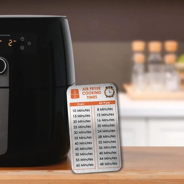 AIR FRYER CONVERSION Chart Sticker Air Fryer Cooking Chart Cook Guide