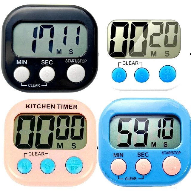LCD DIGITAL KITCHEN Egg Cooking Timer Count Down Alarm Clock Stopwatch