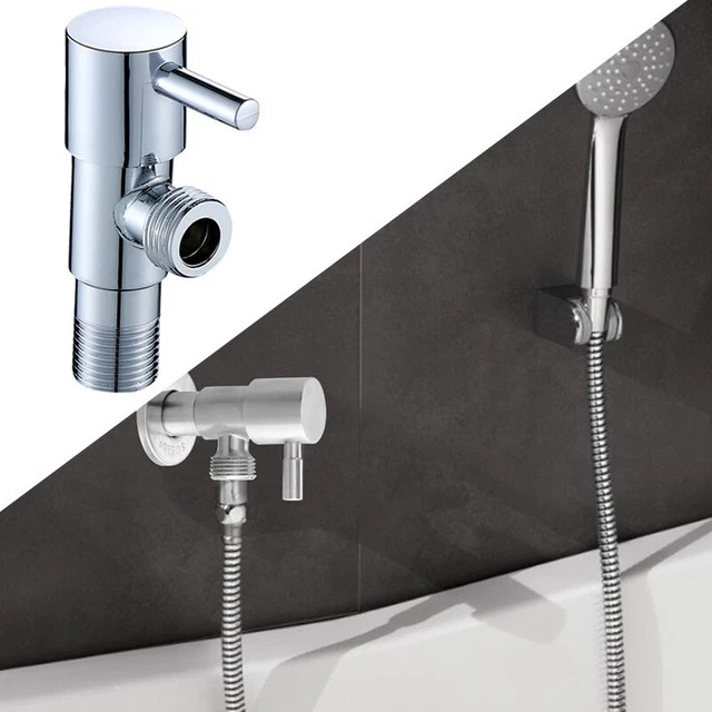 CHROME BRASS ISOLATION ISO Valve For Muslim Douche Bidet Shattaf Spray