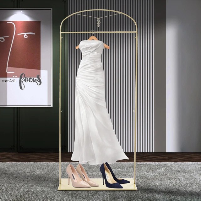 GOLD GARMENT RACK Metal Freestanding Garment Rack Wedding Dress Display
