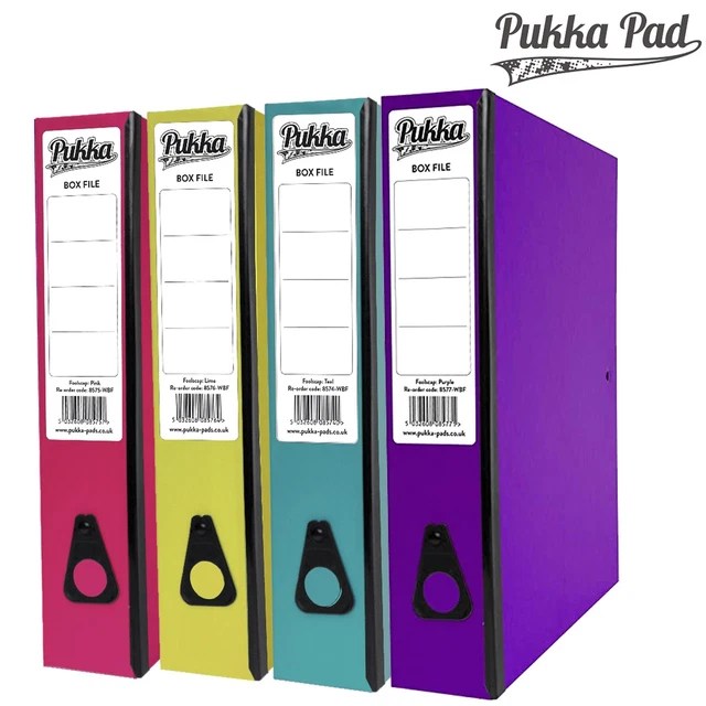 PUKKA A4 FOOLSCAP Box File Secure Document Storage With Spring Clip