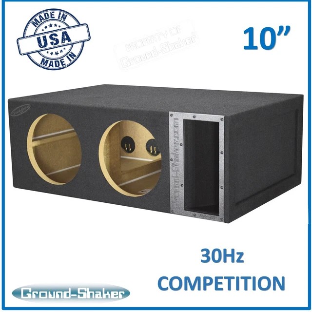 10& DUAL COMPETITION Ported Vented Sub Box Dual Subwoofer Enclosure