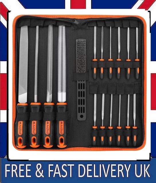 AOJSUP 17PCS METAL File Set, Professional Files Tools, Premium Metal