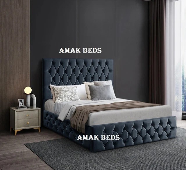 DESIGNER CHESTERFIELD BED Frame With Storage Option Double King Super