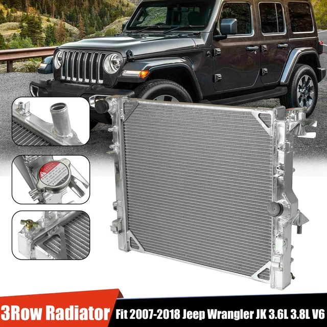 3 ROW ALUMINUM Core Radiator For 20072018 Jeep Wrangler JK 3.6L 3.8L
