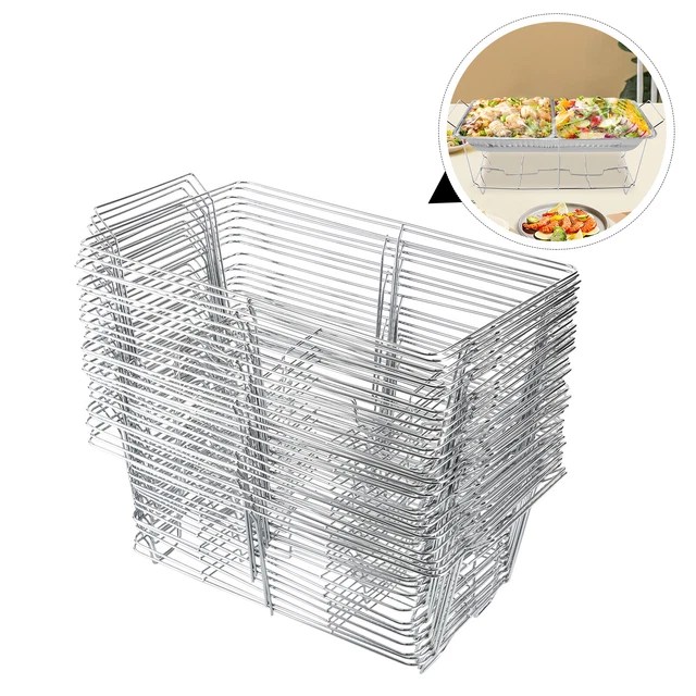 24 PACK CHAFING Wire Rack Buffet Stand Full Size Chafing Food Warmer
