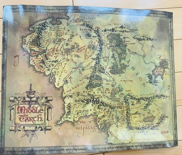 MIDDLE EARTH MAP Poster Lord Of The Rings 8X10 Inches £1.44 PicClick UK