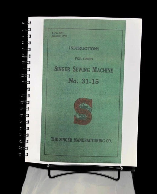 SINGER 3115 SEWING Machine User Manual Instructions Booklet SPIRAL