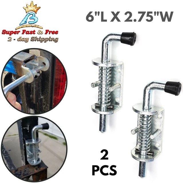 UTILITY TRAILER GATE Spring Loaded Pin Lock Assembly Ramp Door Locking